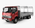 Hino 300 플랫 베드 트럭 2023 3D 모델 