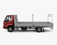 Hino 300 Flatbed Truck 2023 Modello 3D vista laterale