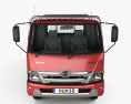 Hino 300 Flatbed Truck 2023 Modello 3D vista frontale