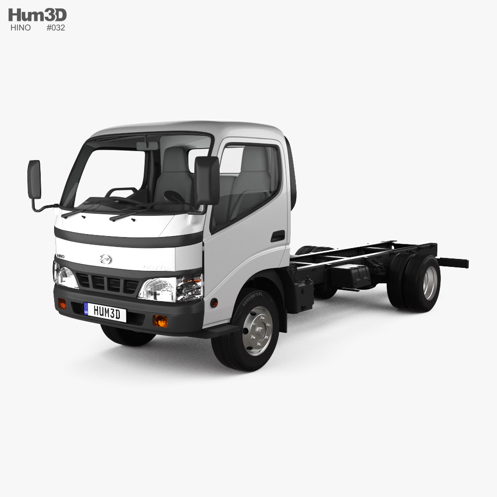 Hino Dutro Standard Cab Chassis with HQ interior 2013 3D model