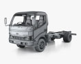 Hino Dutro Standard Cab Chassis with HQ interior 2010 3d model wire render