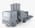 Hino FG Road Service Truck 2021 3d model clay render
