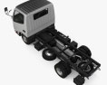 Hino Dutro Einzelkabine Fahrgestell LKW 2024 3D-Modell Draufsicht