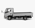 Hino Dutro Single Cab Flatbed Truck 2022 3d model side view