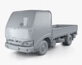 Hino Dutro Single Cab Flatbed Truck 2022 3d model clay render