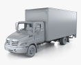 Hino 185 Box Truck with HQ interior and engine 2006 3d model clay render