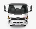 Hino 500 FC LWB Chassis Truck with HQ interior 2016 3d model front view