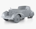 Hispano Suiza K6 1940 3d model clay render