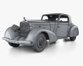 Hispano Suiza K6 mit Innenraum und Motor 1937 3D-Modell wire render