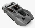 Hispano-Suiza Carmen mit Innenraum 2019 3D-Modell Draufsicht
