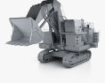 Hitachi EX3600-6 Excavator 2018 3d model clay render