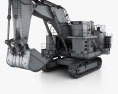 Hitachi EX3600 Excavateur 2018 Modèle 3d wire render