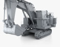 Hitachi EX3600 Escavatore 2018 Modello 3D clay render