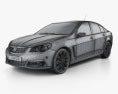 Holden VF Commodore Calais V 세단 2017 3D 모델  wire render