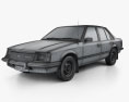 Holden Commodore 1980 3d model wire render