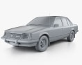 Holden Commodore 1980 3d model clay render
