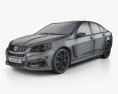 Holden VF Commodore Calais V SSV 带内饰 2017 3D模型 wire render