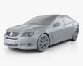 Holden VF Commodore Calais V SSV с детальным интерьером 2017 3D модель clay render