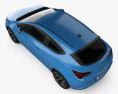 Holden Astra VXR 2018 3D模型 顶视图
