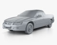 Holden VZ Ute 2007 Modello 3D clay render