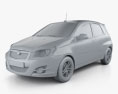 Holden Barina (TK) hatchback 2014 3d model clay render