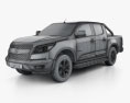 Holden Colorado LTZ Crew Cab 2015 3D 모델  wire render