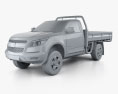 Holden Colorado LS Single Cab Alloy Tray 2015 3D модель clay render