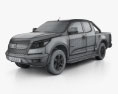 Holden Colorado LTZ Space Cab 2015 3D-Modell wire render