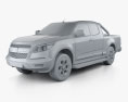 Holden Colorado LTZ Space Cab 2015 3D-Modell clay render