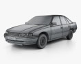 Holden Commodore 1991 3D模型 wire render
