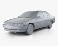 Holden Commodore 1991 Modello 3D clay render