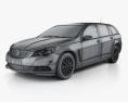 Holden Commodore Evoke sportwagon 2016 3D模型 wire render
