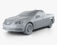 Holden Commodore Evoke ute 2016 3D 모델  clay render