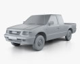 Holden Rodeo Space Cab 2003 3D模型 clay render