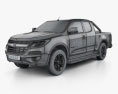 Holden Colorado Space Cab LTZ 2019 3D模型 wire render