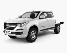 Holden Colorado LS Crew Cab Chassis 2019 3D-Modell