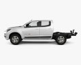 Holden Colorado LS Crew Cab Chassis 2019 3D 모델  side view
