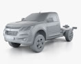 Holden Colorado LS Single Cab Chassis 2019 3d model clay render