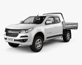 3D model of Holden Colorado LS Space Cab Alloy Tray 2019