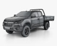 Holden Colorado LS Space Cab Alloy Tray 2019 3d model wire render
