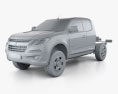 Holden Colorado LS Space Cab Chassis 2019 3D模型 clay render