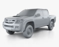 Holden Colorado LX Crew Cab 2012 3D-Modell clay render
