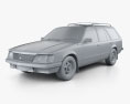 Holden Commodore Wagon 2018 3d model clay render