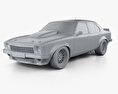 Holden Torana 4도어 경주 용 자동차 인테리어 가 있는 1977 3D 모델  clay render