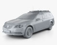 Holden Commodore ute Evoke Police 2013 3d model clay render