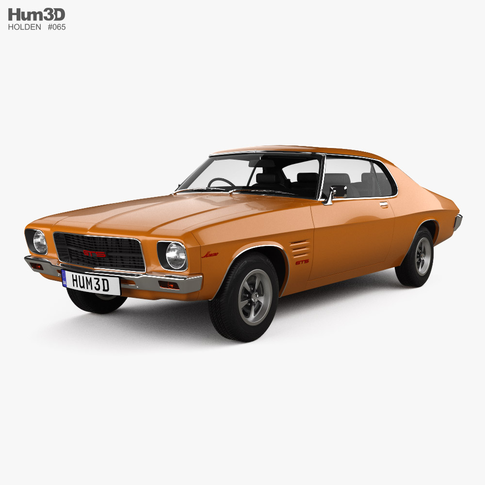 Holden Monaro Coupe GTS 350 with HQ interior and engine 1974 3D model