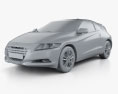 Honda CR-Z (ZF1) 2013 3D-Modell clay render