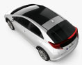 Honda Civic EU 2015 3D模型 顶视图
