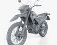Honda CRF250L 2013 3D-Modell clay render