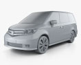 Honda Elysion 2014 3d model clay render